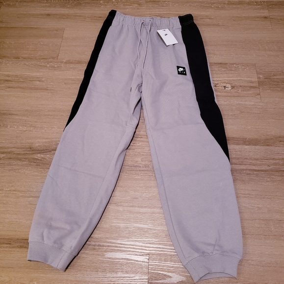 Nike Air Fleece Heavyweight Jogger Pants Grey/Black - Picture 1 of 10